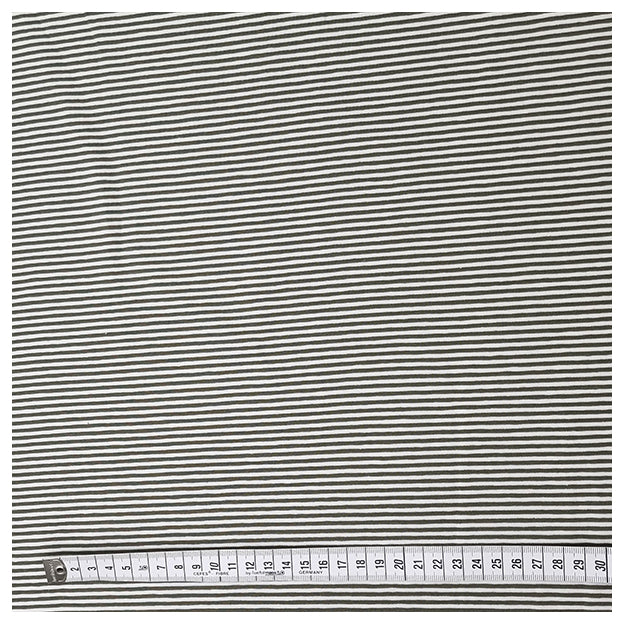Jersey Streifen Tannengrün und weiß 2mm