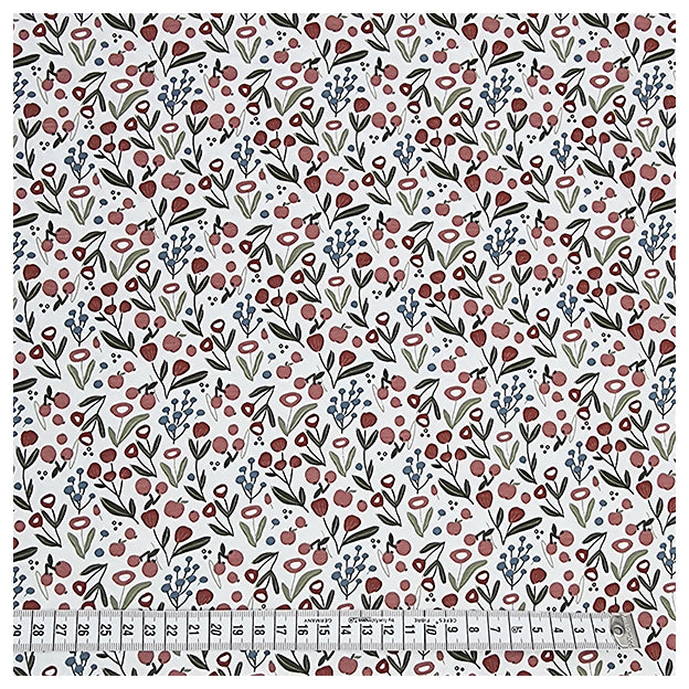 Jersey Blümchen wollweiß