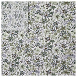Baumwoll-Popelin Blumen natur und grün