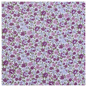 Baumwoll-Popelin Rosen lila und blau