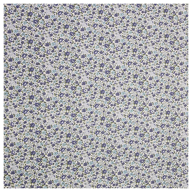 Baumwoll-Popelin Rosen jeansblau und blau