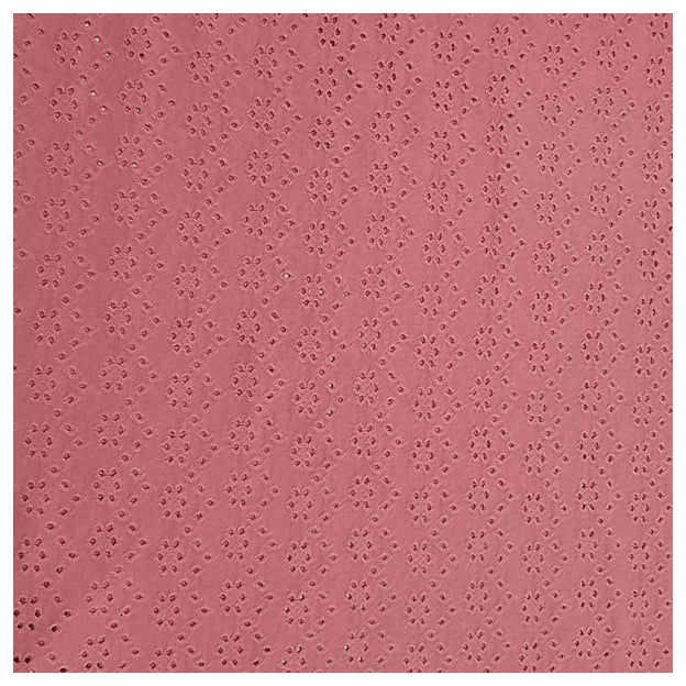 Broderie Jersey mit Lochstickerei uni alt Rosa