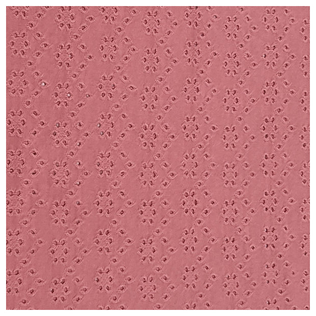 Broderie Jersey mit Lochstickerei uni alt Rosa