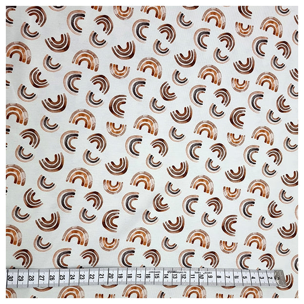 Jersey Digital Regenbogen braun und grau