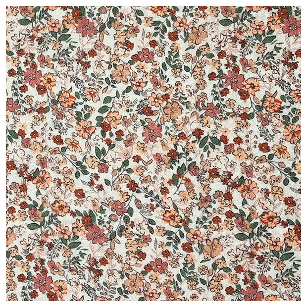 Musselin Baumwolle Digital kleine Blümchen