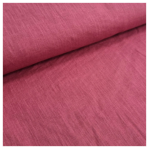 Leinen uni Henna rot