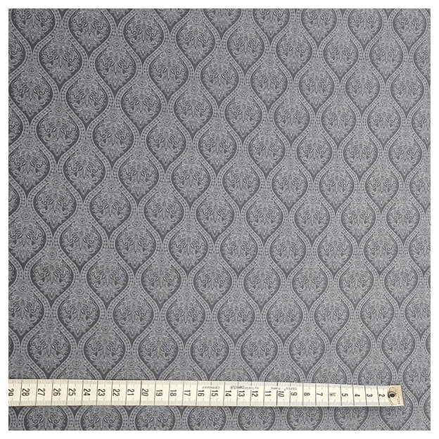 Baumwolle Ornamente Halbdruck pflaume und weiß