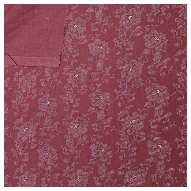 Baumwolle Blumen Halbdruck Rosenholz und weiß