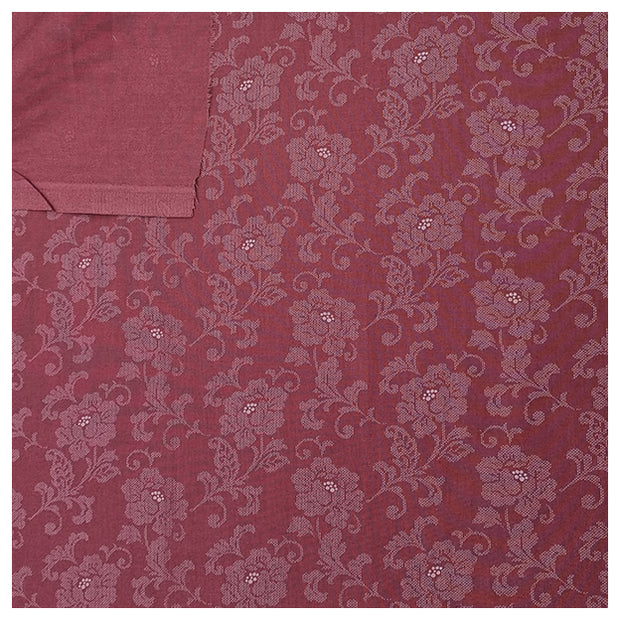 Baumwolle Blumen Halbdruck Rosenholz und weiß