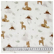 Musselin Baumwolle Digital Waldtiere weiß Bio