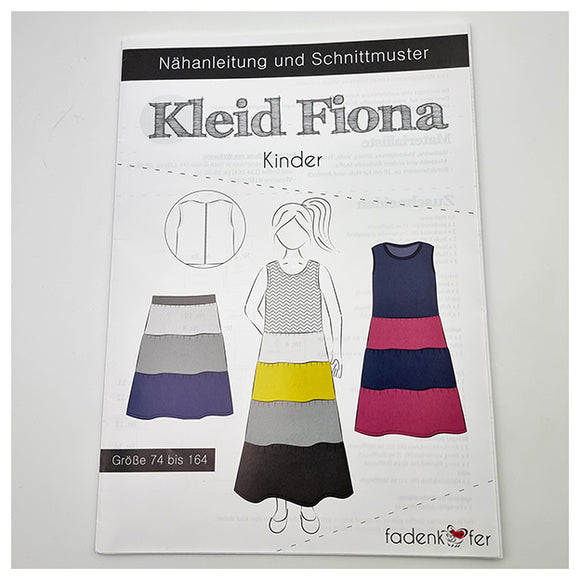 Papierschnittmuster Kleid Fiona Kinder Größe 74-164