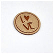 Label LOVE gold aus Lederimitat