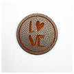 Label LOVE silber aus Lederimitat