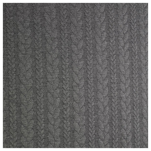Zopf Jacquard/ Jersey grau