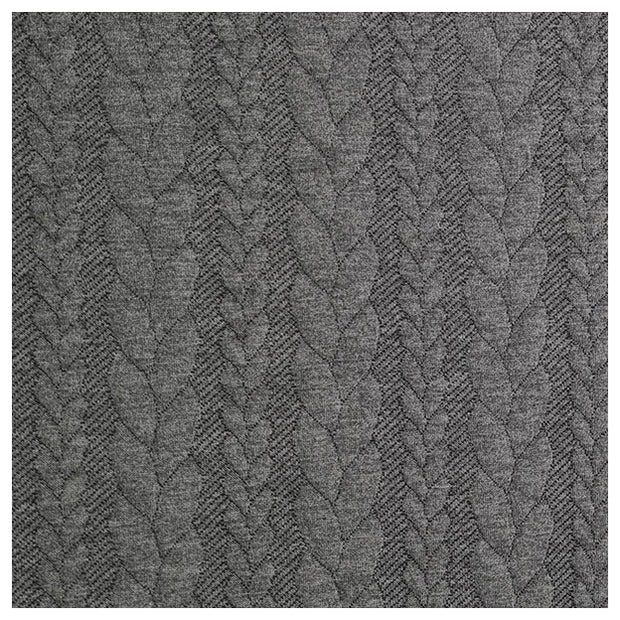 Zopf Jacquard/ Jersey grau