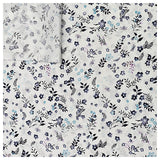 Baumwoll-Voile Digital Blumen blau