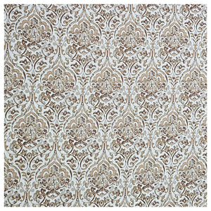 Baumwollsatin Siena Ornamente beige und grau