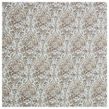 Baumwollsatin Siena Ornamente beige und grau