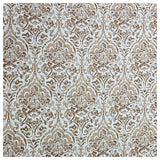 Baumwollsatin Siena Ornamente beige und grau