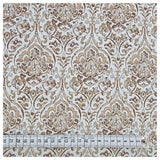 Baumwollsatin Siena Ornamente beige und grau