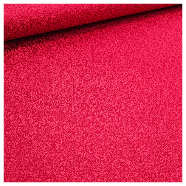 Baumwollsatin Pflanzen und Blumen rot