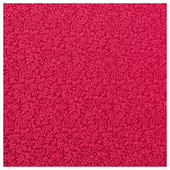 Baumwollsatin Pflanzen und Blumen rot