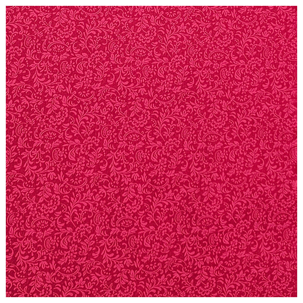 Baumwollsatin Pflanzen und Blumen rot