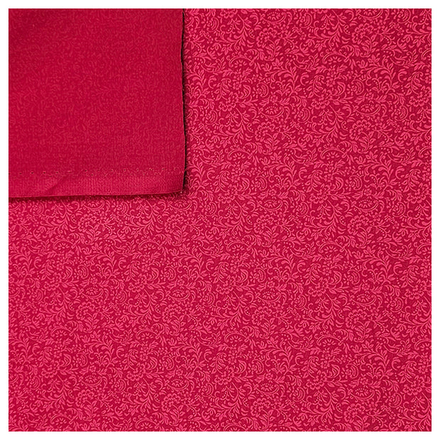 Baumwollsatin Pflanzen und Blumen rot