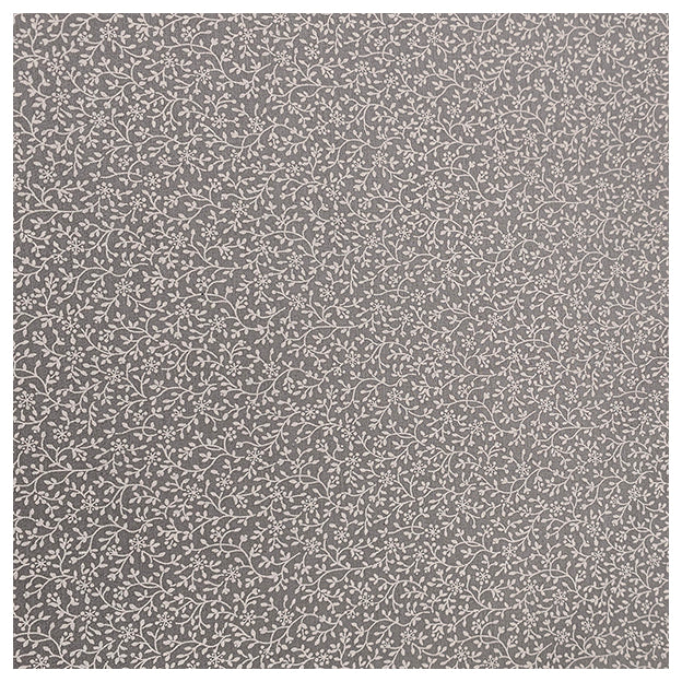 Baumwollsatin Pflanzen grau und rosa