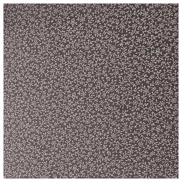 Baumwollsatin Pflanzen grau und rosa