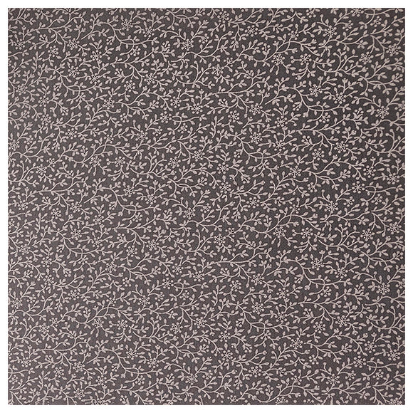 Baumwollsatin Pflanzen grau und rosa