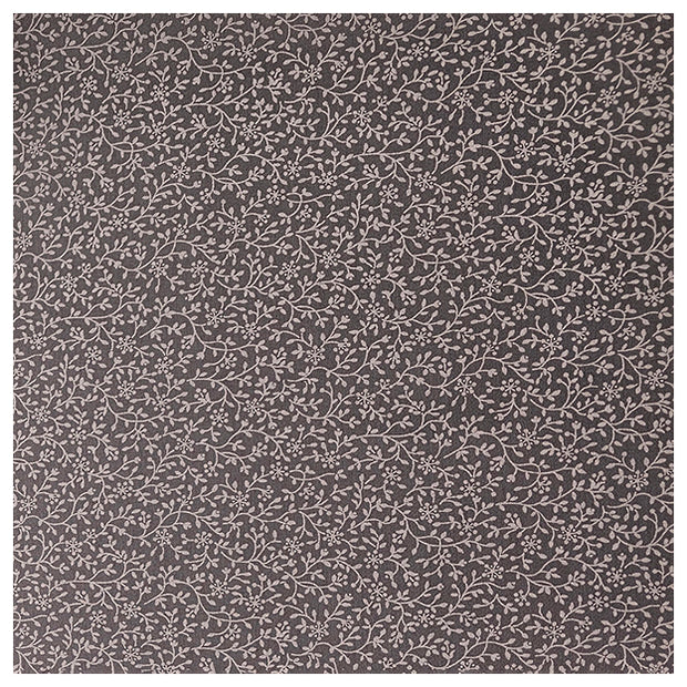 Baumwollsatin Pflanzen grau und rosa