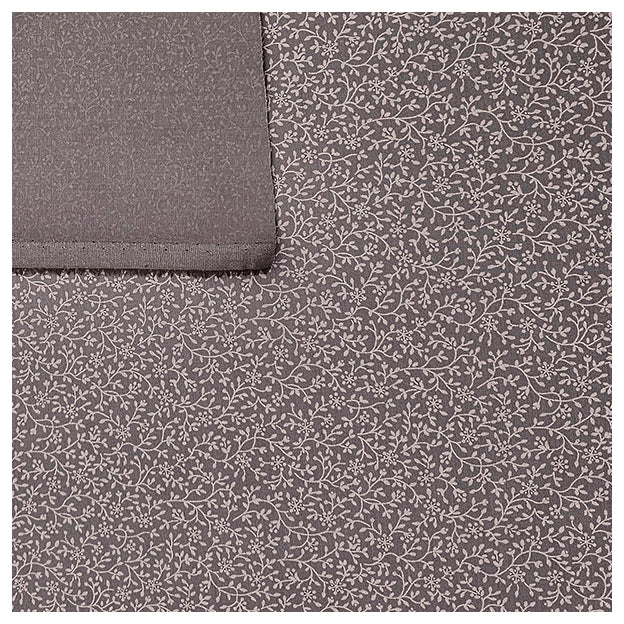 Baumwollsatin Pflanzen grau und rosa