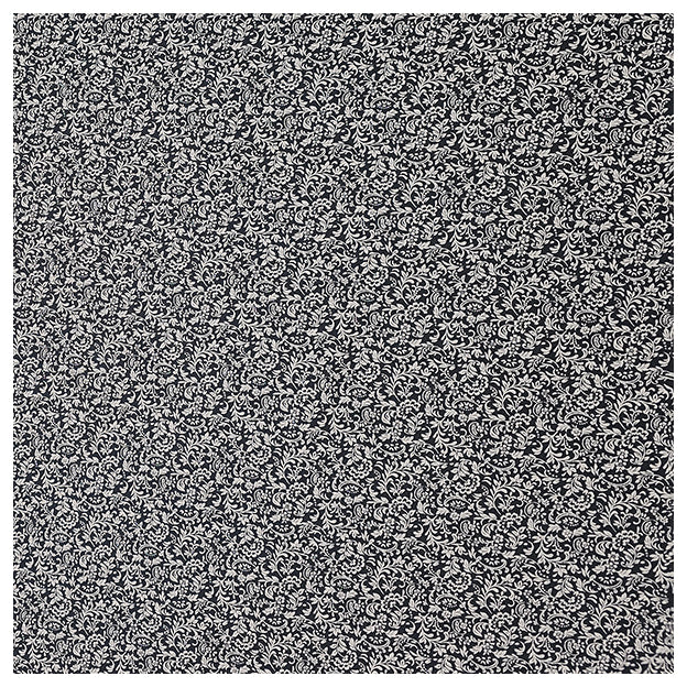 Baumwollsatin Pflanzen und Blumen anthrazit