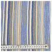 Musselin gestreift hellblau und beige