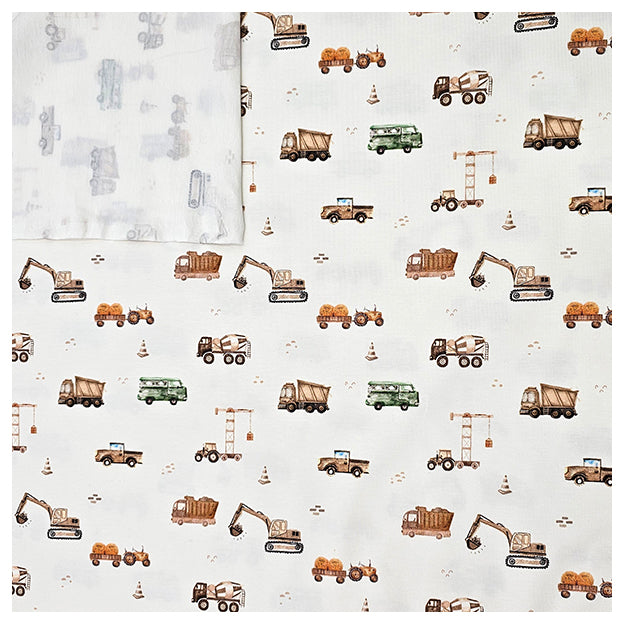 Jersey Digital Baufahrzeuge ecru