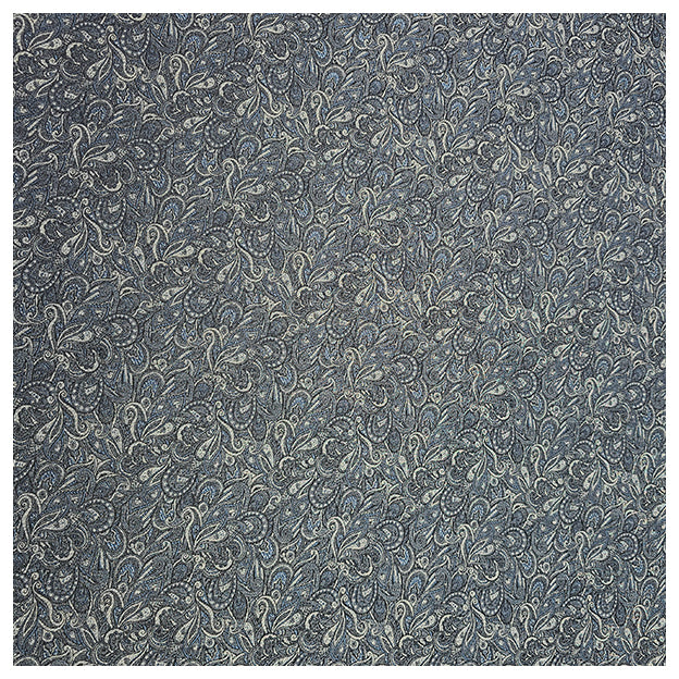 Micro Viskose Leinen Paisley blau