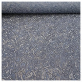 Micro Viskose Leinen Paisley blau