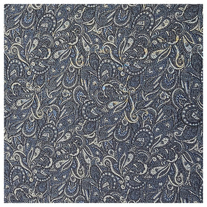 Micro Viskose Leinen Paisley blau