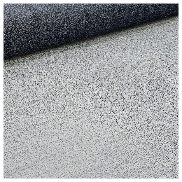 Micro Viskose Leinen feines Muster blau