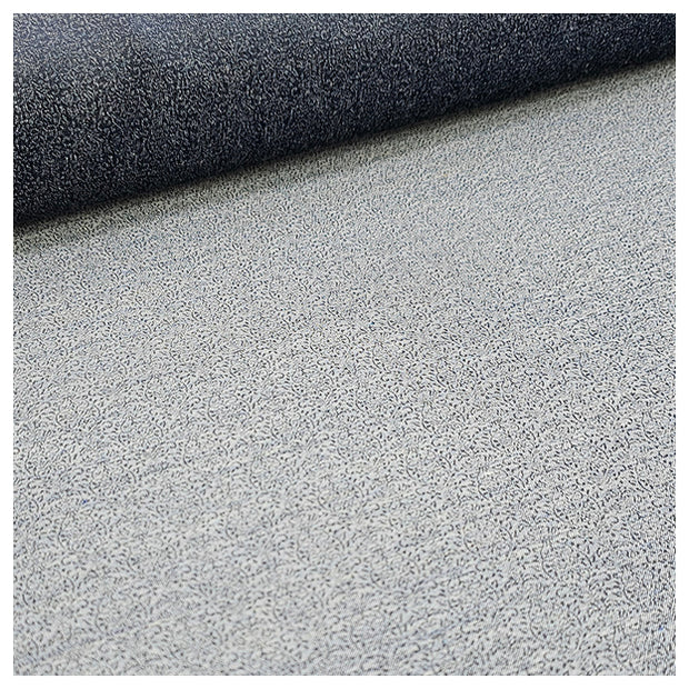 Micro Viskose Leinen feines Muster blau