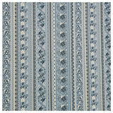 Baumwollsatin Paisley mit streifen in blau