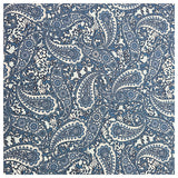 Baumwollsatin Paisley in blau