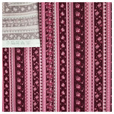 Baumwollsatin Paisley mit streifen in bordeaux