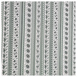 Baumwollsatin Paisley mit streifen in grün