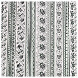Baumwollsatin Paisley mit streifen in grün