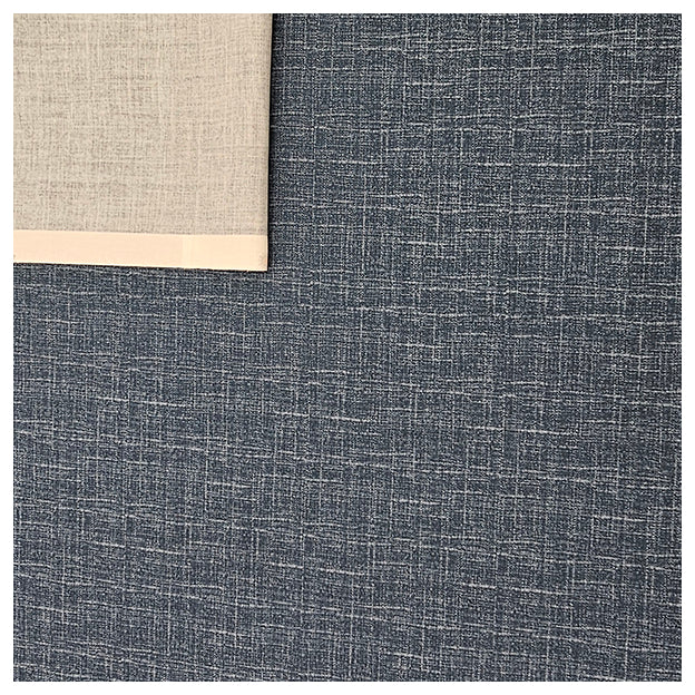 Baumwollsatin blau Leinenoptik