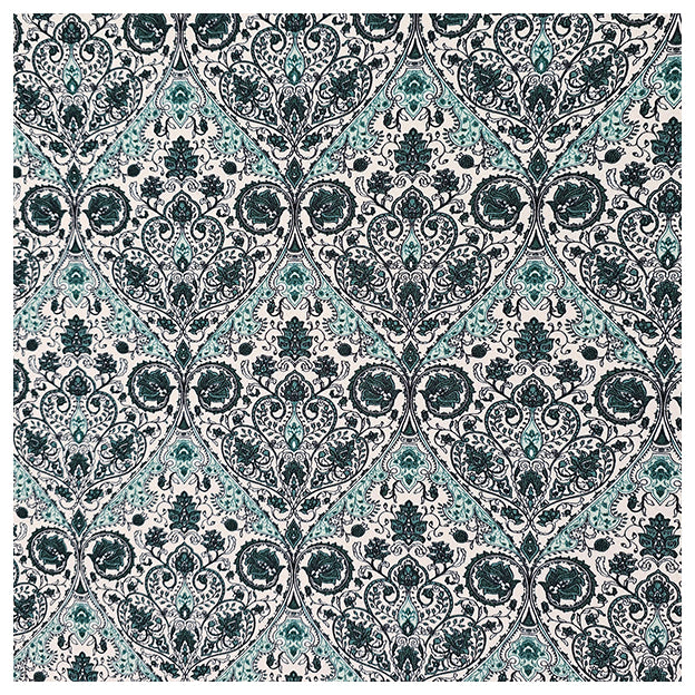 Trachten Stoffpaket wasserblau und Ornamente mit Schürze