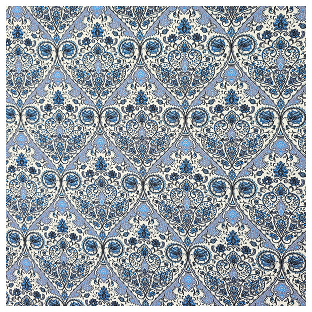 Canvas fein Ornamente blau