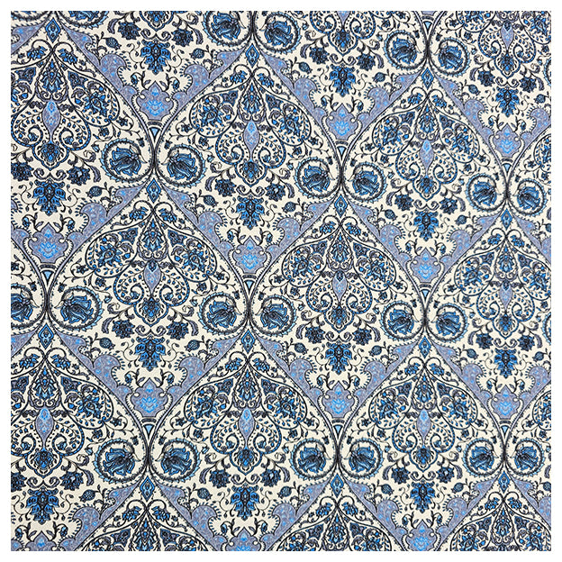 Trachten Stoffpaket hellblau und Ornamente mit Schürze